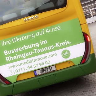 Buswerbung im RTK Werbung auf Bussen im Rheingau-Taunus-Kreis